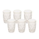 Ver imagem 1 de Cj 6 Copos de Vidro Alto Diamond Transparente C/Fio de Ouro 350ml Lyor