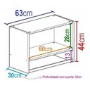 Ver imagem 4 de Armário Aéreo Cabideiro Lavanderia Com Pistão À Gás = 2 Unid