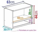 Ver imagem 4 de Armário Aéreo Cabideiro Lavanderia Com Pistão À Gás = 2 Unid