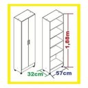 Ver imagem 3 de Livreiro Armário Escritório Estante Espelho = Só Branco - Magia Móveis