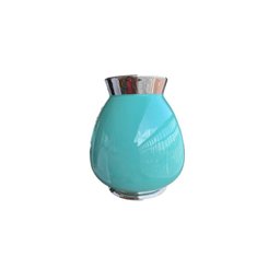 Vaso Decorativo de Cerâmica Azul Turquesa - 14X15cm - 1