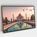 Ver imagem 1 de Quadro Decorativo em Canvas Taj Mahal TACOLADO PAPEL DE PAREDE Moldura Flutuante 4,5cm Freijó 120 x