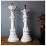 Decoração Peças de Xadrez Rei e Rainha Escultura Média Estátua - 2