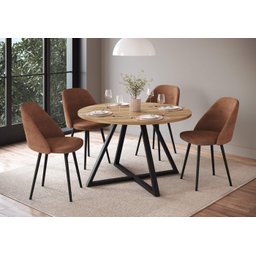 Mesa de Jantar Redonda com 4 Lugares Concept Artesano - 1