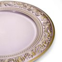 Ver imagem 4 de Sousplat de Plástico Rosa e Dourado com Detalhe em Arabesco 33 cm - D’Rossi