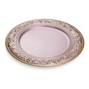 Ver imagem 3 de Sousplat de Plástico Rosa e Dourado com Detalhe em Arabesco 33 cm - D’Rossi