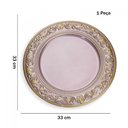 Ver imagem 5 de Sousplat de Plástico Rosa e Dourado com Detalhe em Arabesco 33 cm - D’Rossi