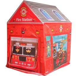 Barraca Casinha Infantil Estação de Bombeiro Com Porta Brinquedo Criança Importway - 7