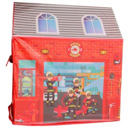 Barraca Casinha Infantil Estação de Bombeiro Com Porta Brinquedo Criança Importway - 4