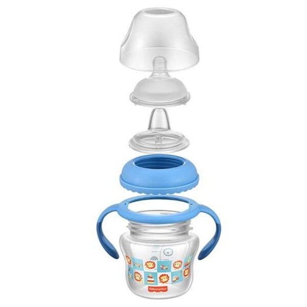 Copo de Transição Com Bico e Alças Bebês Crianças 150ml Ergonômico First Moments Fisher Price - 4