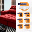 Ver imagem 3 de Sofá Retrátil Reclinável Verona 1,80m Suede Velut Molas Ensacadas - King House