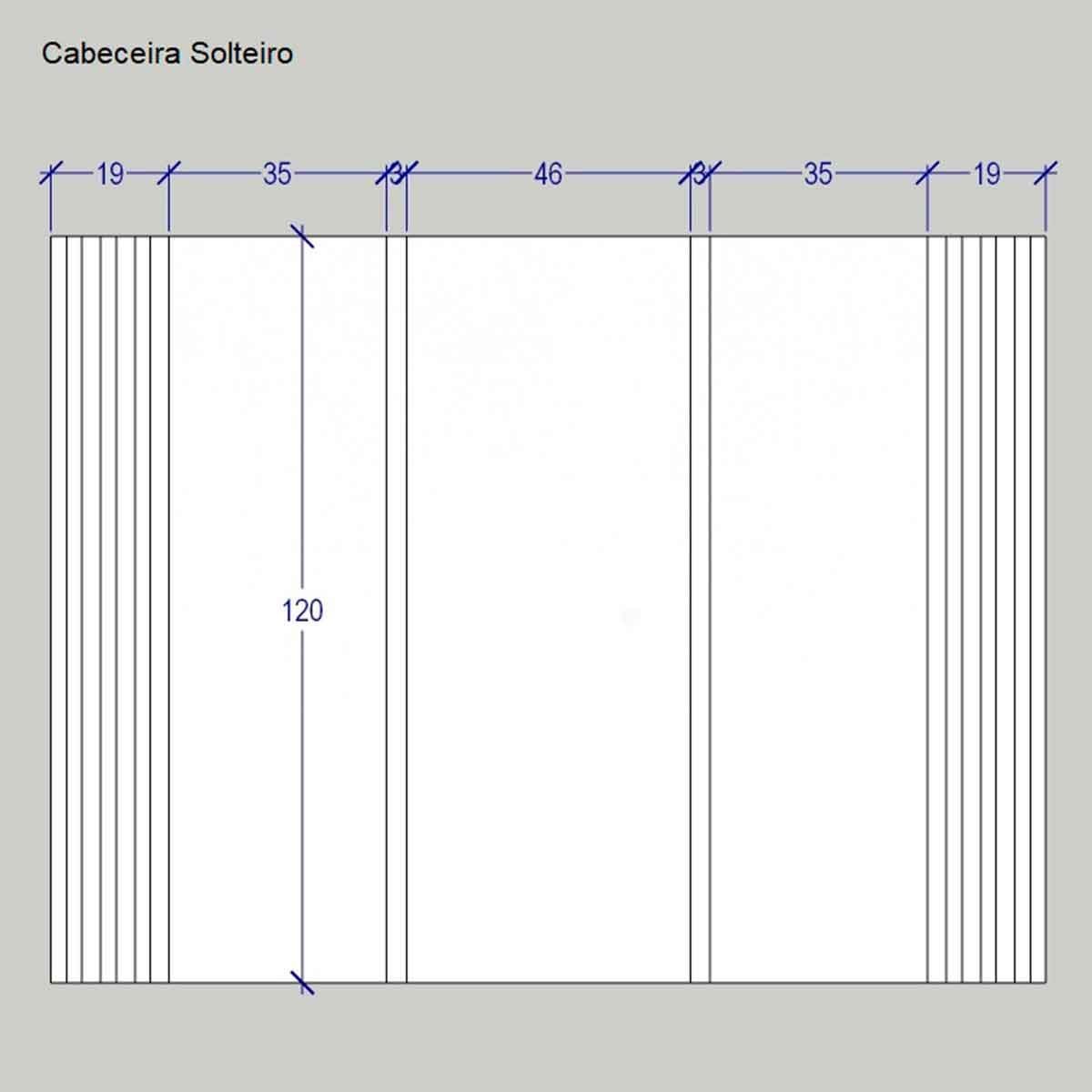 Cabeceira Solteiro e Mesa Lateral 2 Gavetas Mdf sob Medida 1,60m Cor:prata - 5