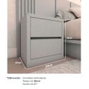 Ver mais imagens de Cabeceira Solteiro e Mesa Lateral 2 Gavetas Mdf sob Medida 1,60m Cor:prata