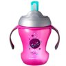 Copo de Treinamento Com Canudo +7 Meses 230ml Straw Cup Trainer Tommee Tippee - Rosa e Cinza - 1