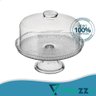 Queijeira de Vidro com Pé Vitazza Boleira Redonda 22cm Tampa - 4
