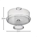 Ver imagem 3 de Queijeira de Vidro com Pé Vitazza Boleira Redonda 22cm Tampa