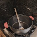 Ver imagem 7 de Kit 6 Colher de Servir Arroz Cozinha Industrial Restaurante Grande Aço Inox