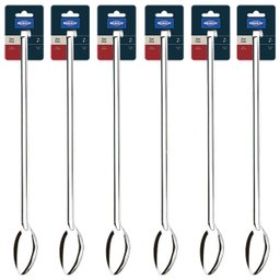 Kit 6 Colher de Servir Arroz Cozinha Industrial Restaurante Grande Aço Inox - 1 Kit 6 Colher de Servir Arroz Cozinha Industrial Restaurante Grande Aço Inox - 1