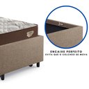 Ver mais imagens de Bicama Box Solteirão 103x208 Linho Marrom com 2 Colchões Relax Adorabile Molas Ensacadas Ecoflex