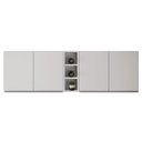 Ver imagem 5 de Kit 2 Armários Aéreos Califórnia 80cm e Nicho Garrafeiro 20cm Riad Branco - Lumil