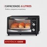 Forno Elétrico Mondial Fr-09 Pratic Cook 6l 650w Preto/inox - 5