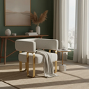 Ver imagem 4 de Kit 02 Poltrona Cadeira Decorativa Sala Clinica Versátil Loy:bouclé Cinza