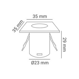 Kit 2 Spot Embutir para Mobiliário 1.2w 3000k Luz Quente Bivolt Decoração - 2