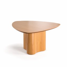 Mesa de Jantar para Cozinha Formato Organico Triangular Estilo Classico Rustico - 3