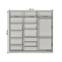 Ver imagem 2 de Guarda Roupa 220cm 3 Portas Espelhadas 100% Mdf Branco