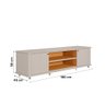 Rack Bancada para TV 100% MDF Nevada Permóbili Off White/Nature - 5