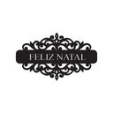 Ver imagem 1 de Placa Feliz Natal com Arabesco 30cmx17cm - Cria Arte Laser Preto