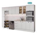 Ver imagem 5 de Cozinha Completa com Balcão Milla Park One 14 Portas 3 Gavetas MDF Branco Móveis Carraro