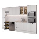 Ver imagem 6 de Cozinha Completa com Balcão Milla Park One 14 Portas 3 Gavetas MDF Branco Móveis Carraro