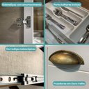 Ver imagem 2 de Cozinha Completa com Balcão Milla Park One 14 Portas 3 Gavetas MDF Branco Móveis Carraro