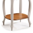 Ver imagem 3 de Aparador Oval em Madeira Maciça 1 Gaveta e Prateleira 1034 Linz Móveis - Off White/imbuia Glazer