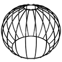 Ver imagem 1 de Cupula de Aramado Tangerine Preto para Pendentes e Abajures