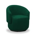Ver imagem 1 de Poltrona Decorativa Orgânica Giratória Névoa Bouclê Verde E03 - D’Rossi