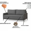Ver imagem 4 de Sofá para Sala de Estar Living Clássico 182cm Pés de Ferro Londres