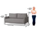 Ver imagem 2 de Sofá para Sala de Estar Living Clássico 182cm Pés de Ferro Londres