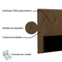 Ver imagem 4 de Cabeceira Elisa Queen para Cama Box Estrutura Mdf-mdp Estofada Suede Caramelo Loja Sheep