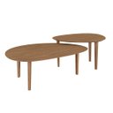 Ver imagem 3 de Conjunto Mesa de Centro Moderna Pés Madeira Tampo 18mm Merk