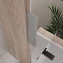 Ver imagem 4 de Conjunto Gabinete Banheiro Nivus 80cm (armário + Cuba + Espelheira) Madeirado / Cinza