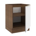 Ver imagem 4 de Balcão Madesa Lux 60 cm 1 Porta (Sem Tampo) Rustic/Branco Veludo Cor:Rustic/Branco Veludo