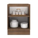 Ver imagem 3 de Balcão Madesa Lux 60 cm 1 Porta (Sem Tampo) Rustic/Branco Veludo Cor:Rustic/Branco Veludo