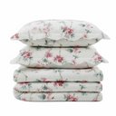 Ver imagem 1 de Kit Cobre Leito Colcha Magnus Solteiro 2 Peças Dupla Face Estampado Floral - Brisa Rosa - 100% Poli