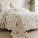 Ver imagem 4 de Kit Cobre Leito Colcha Magnus Solteiro 2 Peças Dupla Face Estampado Floral - Brisa Rosa - 100% Poli