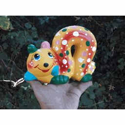 Centopeia para Jardim em Cerâmica Pintado a Mão - 2