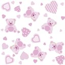 Ver imagem 2 de Papel de Parede Infantil Ursinho Menina