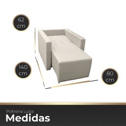 Poltrona Retrátil Cama Confortável de Linho Luiza - 5