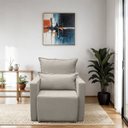 Ver imagem 2 de Poltrona Retrátil Cama Confortável de Linho Luiza